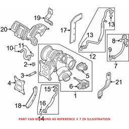 Audi Engine Coolant Hose 06K121497BD